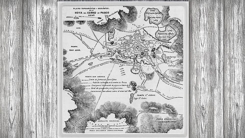 Cerro de Pasco: Plano topográfico y geológico (1850)